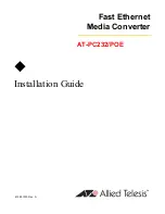 Предварительный просмотр 1 страницы Allied Telesis AT-PC232/POE Installation Manual