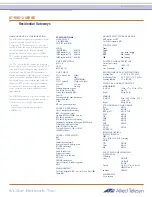 Предварительный просмотр 2 страницы Allied Telesis AT-RG613 AT-RG613 SERIES Specification Sheet