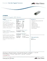 Allied Telesis AT-SPEX Datasheet preview