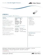 Allied Telesis AT-SPFX/2 Specification preview