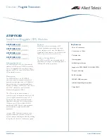 Preview for 1 page of Allied Telesis AT-SPFXBD-LC-13 Specifications