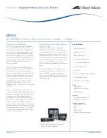 Preview for 1 page of Allied Telesis AT-TN408-A Specifications