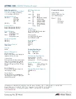 Preview for 3 page of Allied Telesis AT-WA1104G Specifications