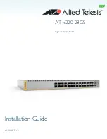 Preview for 1 page of Allied Telesis AT-x220-28GS Installation Manual