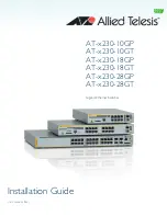 Allied Telesis AT-x230-10GP Installation Manual предпросмотр