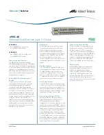 Allied Telesis AT x900-48FS Datasheet предпросмотр