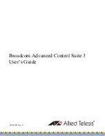 Предварительный просмотр 1 страницы Allied Telesis Broadcom Advanced Control Suite 3 User Manual