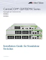 Preview for 1 page of Allied Telesis CentreCOM GS970EMX Series Installation Manual