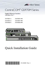 Allied Telesis CentreCOM GS970M Series Quick Installation Manual preview