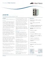 Preview for 1 page of Allied Telesis CONVERTEON AT-CM70S Specifications