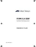 Предварительный просмотр 1 страницы Allied Telesis Formula 8200 Installation Manual