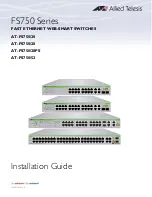 Allied Telesis FS750 SERIES Installation Manual preview