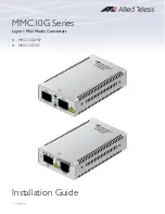 Preview for 1 page of Allied Telesis MMC10G Series Installation Manual