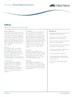 Allied Telesis RMT20 Datasheet preview