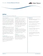 Allied Telesis RMT60 Datasheet preview