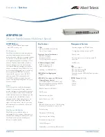 Allied Telesis WebSmart AT-FS750/24 Datasheet предпросмотр