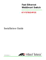 Предварительный просмотр 1 страницы Allied Telesis WebSmart AT-FS750/24POE Installation Manual