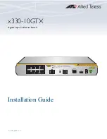 Preview for 1 page of Allied Telesis x330-10GTX Installation Manual