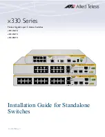 Preview for 1 page of Allied Telesis x330 Series Installation Manual