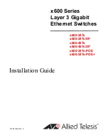 Allied Telesis x600-24Ts Installation Manual preview