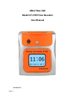 Allied Time USA AT-2700 User Manual предпросмотр