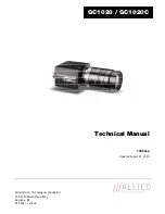 Preview for 1 page of Allied Vision Technologies Prosilica GC1020 Technical Manual