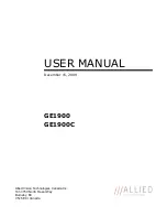 Allied Vision Technologies Prosilica GE1900 User Manual preview