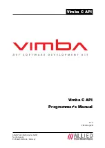 Allied Vision Technologies Vimba C API Programmer'S Manual preview