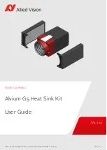 Preview for 1 page of Allied Vision Alvium G5 Heat Sink Kit User Manual