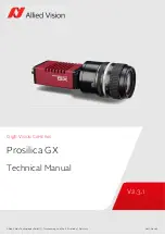 Allied Vision Prosilica GX1050 Technical Manual preview