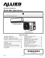 Предварительный просмотр 1 страницы Allied 4DHV Mini-Split Series Service Manual