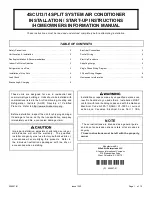 Allied 4SCU13 Installation & Start-Up Instructions preview