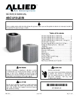 Preview for 1 page of Allied 4SCU13LE/B Service Manual