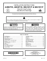 Preview for 1 page of Allied 92G1DF-P Installation Instructions Manual