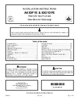 Preview for 1 page of Allied 92G1DFE Installation Instructions Manual