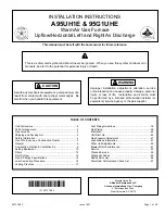 Preview for 1 page of Allied 95G1UHE Installation Instructions Manual