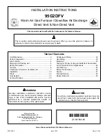 Preview for 1 page of Allied 95G2DFV Installation Instructions Manual