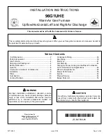 Preview for 1 page of Allied 96G1UH030BE08 Installation Instructions Manual