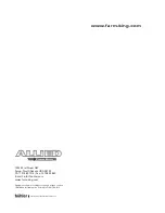 Preview for 36 page of Allied 995 TSL Operator And Parts Manual