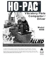 Preview for 1 page of Allied HO-PAC 400B Safety, Operation, Maintenance And Parts