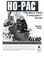 Preview for 1 page of Allied HO-PAC 700B Safety, Operation, Maintenance And Parts