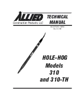 Allied HOLE-HOG 310 Technical Manual предпросмотр