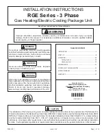 Allied RGE Series Installation Instructions Manual preview
