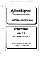 AlliedSignal Bendix/King KN 53 Installation Manual предпросмотр