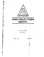 Allis-Chalmers BWX-6637-5 Instruction Book preview