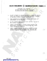 Preview for 6 page of Allis-Chalmers LA-25 Instructions For Installation, Care And Operation