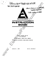Allis-Chalmers MA-150 Instruction Book preview