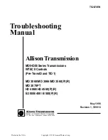 Preview for 1 page of Allison B 300 Troubleshooting Manual