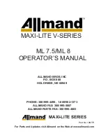 Allmand MAXI-LITE V-SERIES Operator'S Manual предпросмотр