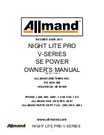 Предварительный просмотр 1 страницы Allmand Night Lite Pro SE Power V Series Owner'S Manual